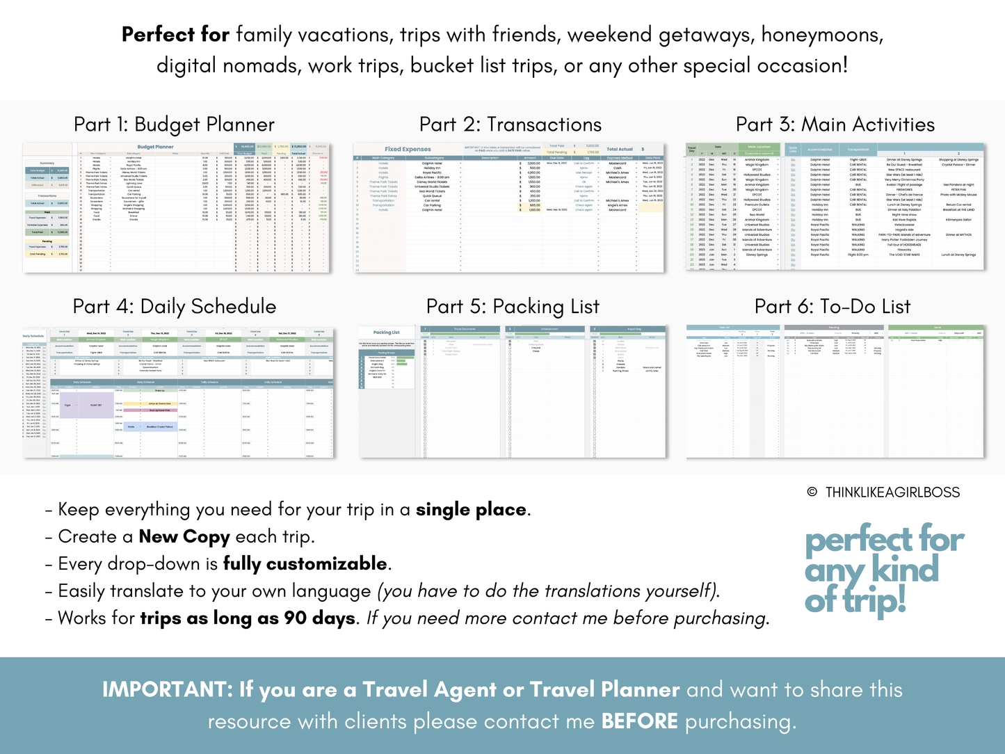 Ultimate Travel Planner - V1 Blue