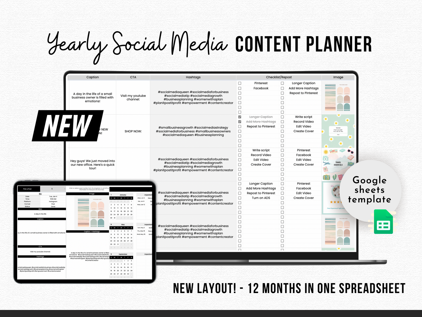 Yearly Social Media Content Planner