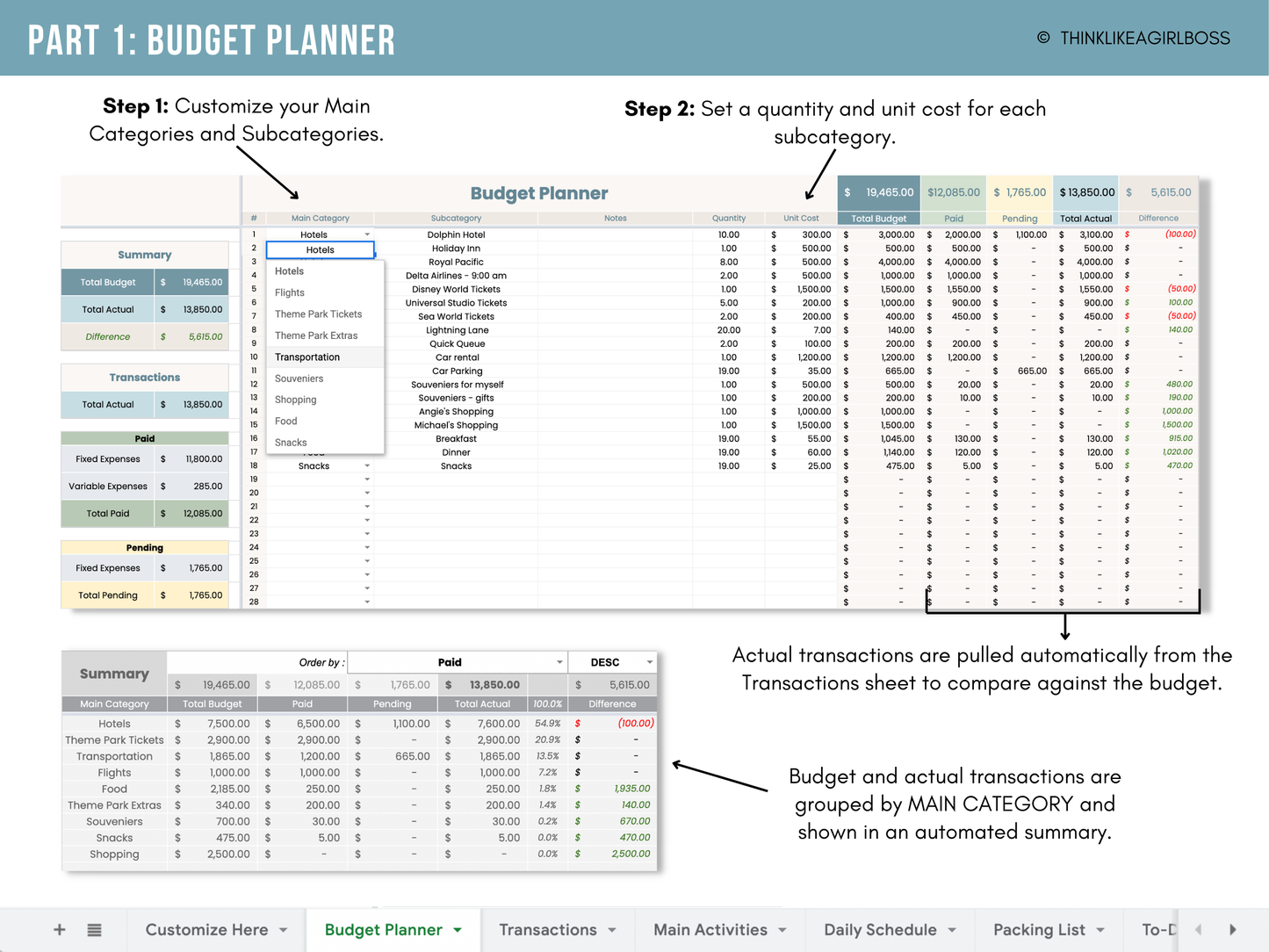 Ultimate Travel Planner - V1 Blue