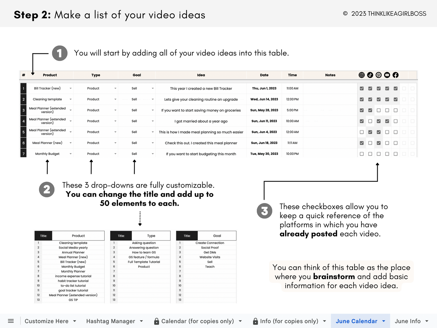 Short Video Content Planner - V1 - Beige