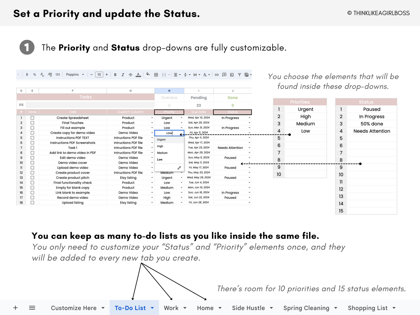 Digital To-Do List - V1 Pink