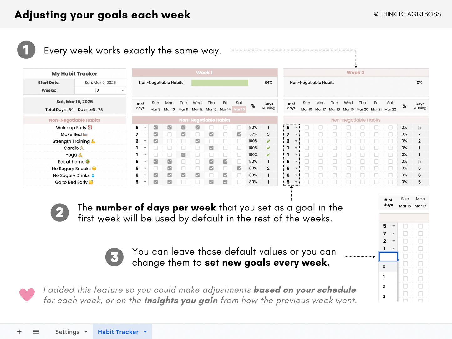 The Ultimate 12 Week Habit Tracker - V1 Pink