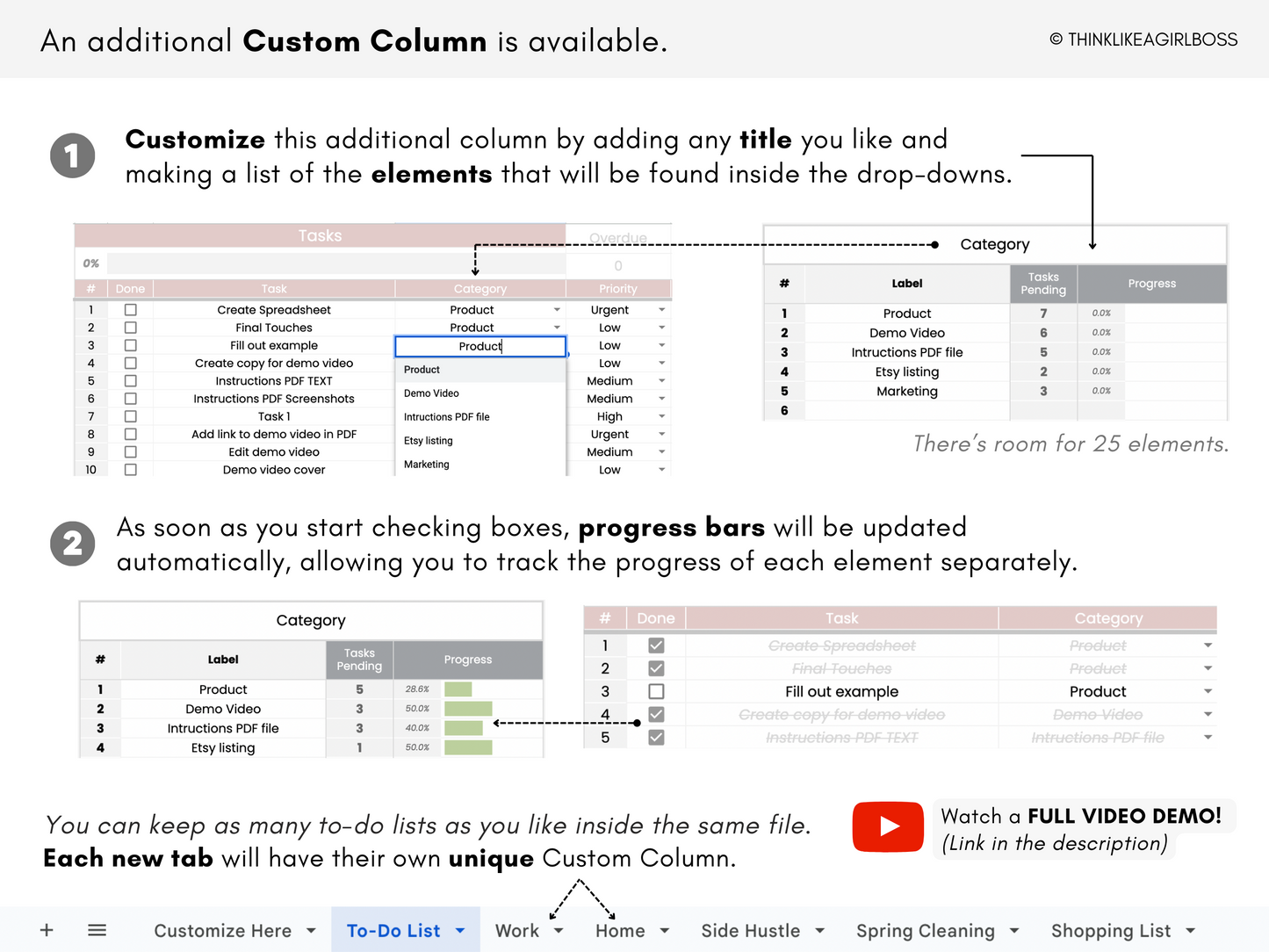 Digital To-Do List - V1 Pink
