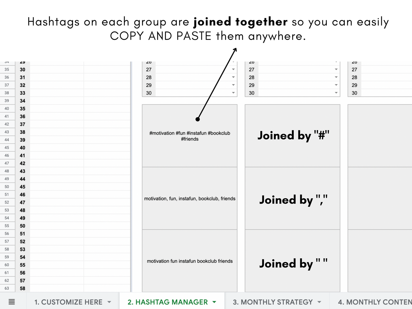Monthly Social Media Content Planner - Black
