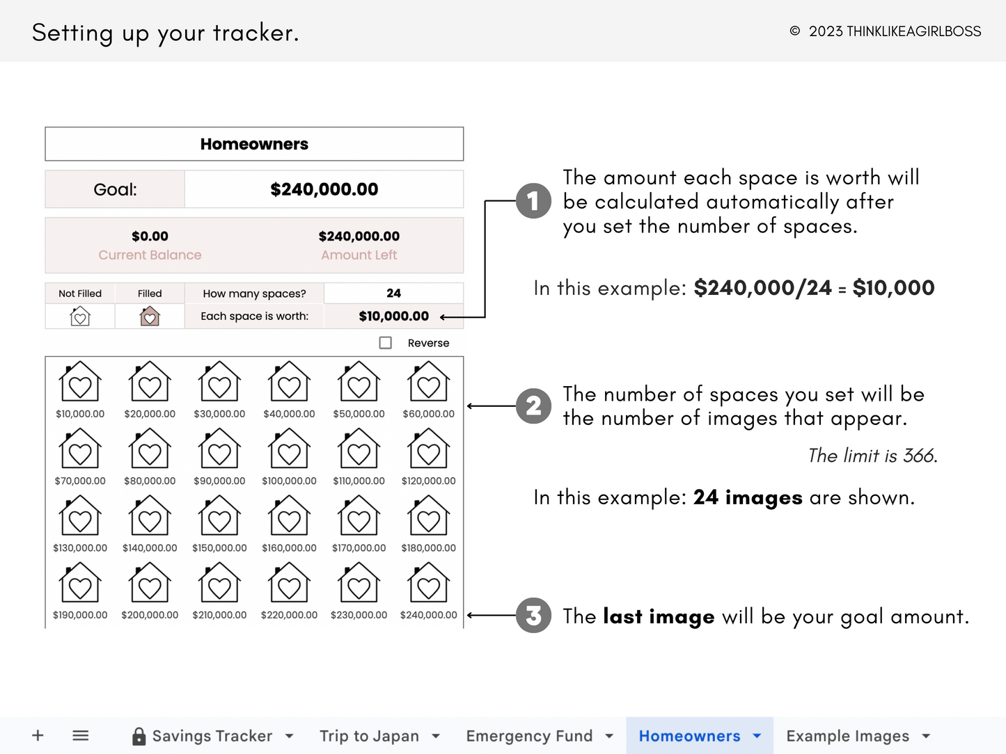 Simple Savings Tracker - Pink - V1