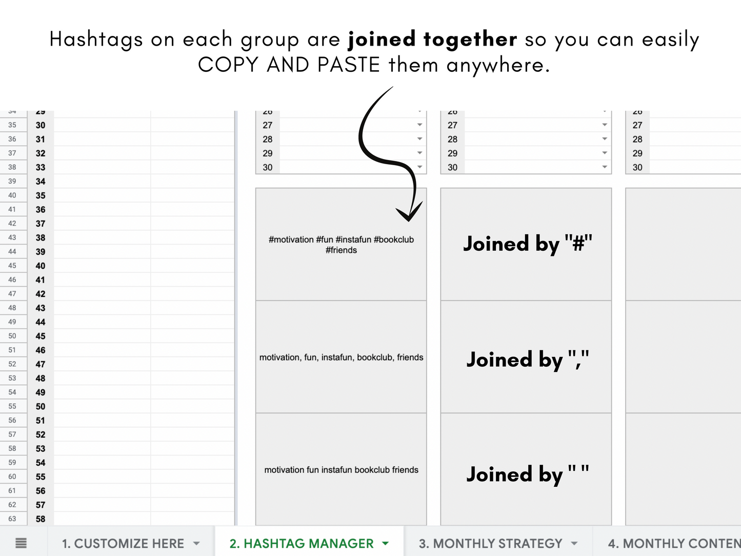 Monthly Social Media Content Planner - Pink
