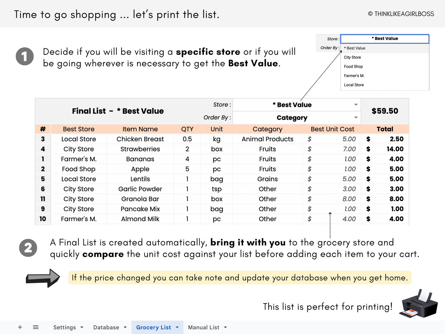 Grocery Store Cost Comparison - V1