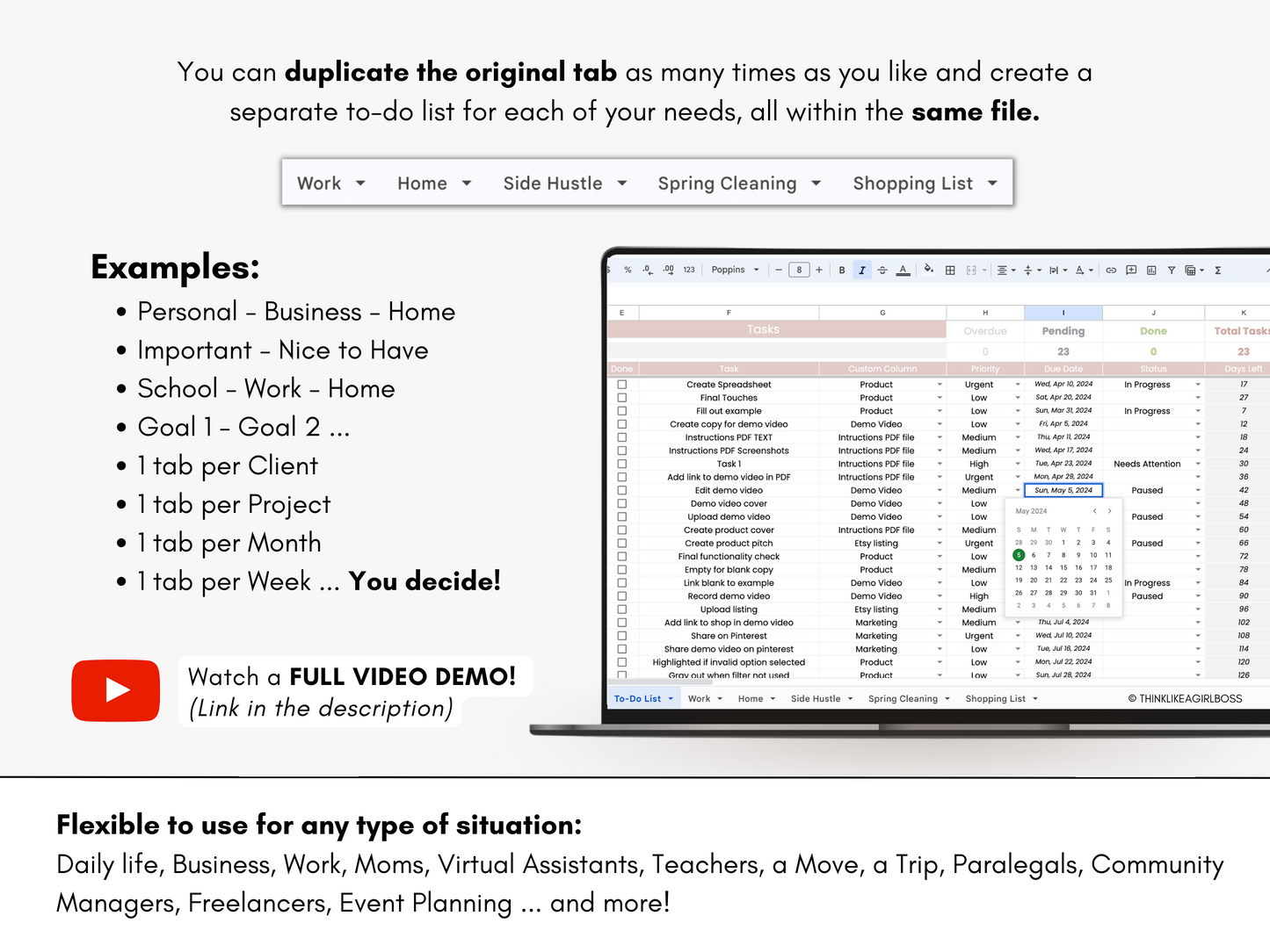 Digital To-Do List - V1 Pink