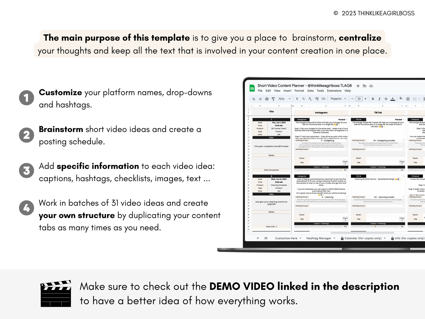 Short Video Content Planner - V1 - Beige