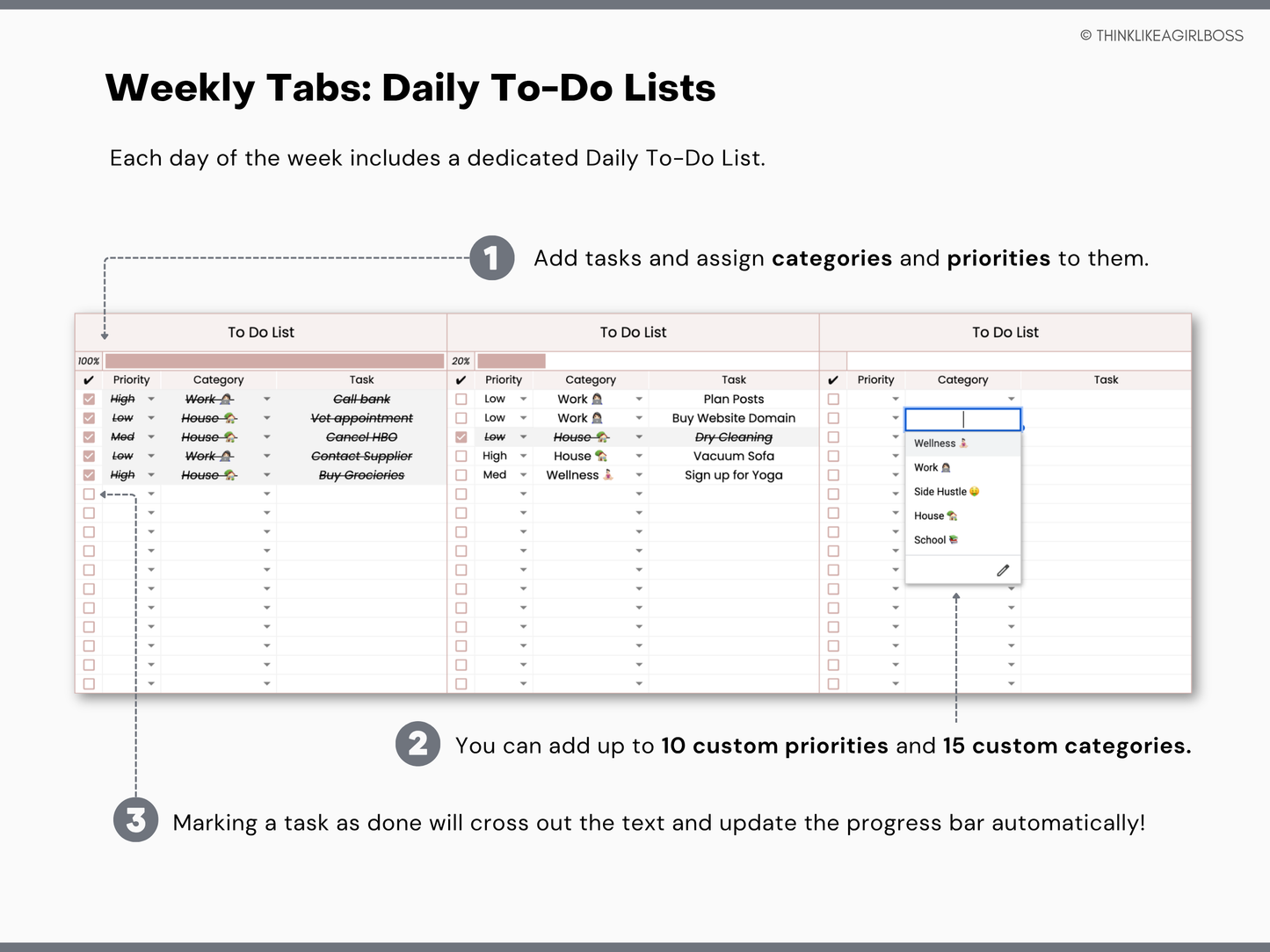 Monthly Planner - V1 Pink